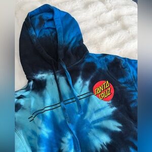 Santa Cruz Skateboards Blue Tie-Dye Hoodie